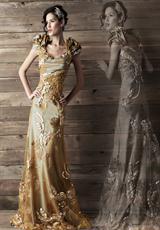 MacDuggal Couture 78503D.  Available in Antique Silver, Latte